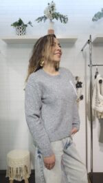 Jersey de punto gris - Imagen 2