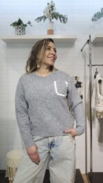 Jersey de punto gris - Imagen 4