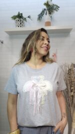 Blusa Lazo Romance Gris - Imagen 3