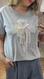 Blusa Lazo Romance Gris - Imagen 4