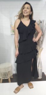 Vestido Volantes Negro - Imagen 2