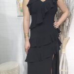 Vestido Volantes Negro