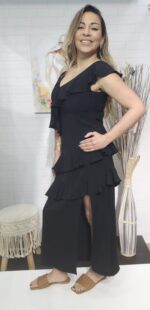 Vestido Volantes Negro - Imagen 3