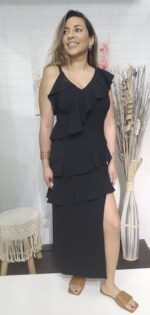 Vestido Volantes Negro - Imagen 4