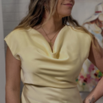 Top Satinado Amarillo