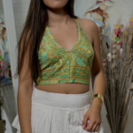 Top Crop Halter Verde