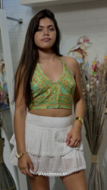 Top Crop Halter Verde
