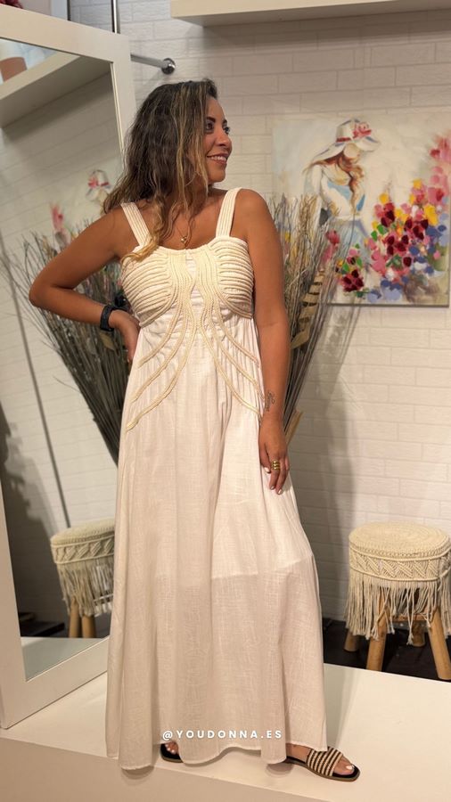 Vestido Cordoné Blanco