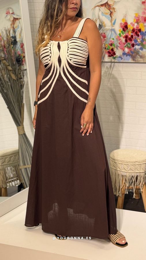 Vestido Cordoné Chocolate