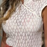 Blusa de encaje Kira blanco Roto