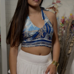 Top Crop Azul