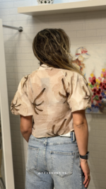 Top Crop Ondas Beige - Imagen 3