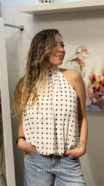 Blusa Polka Chic Blanca