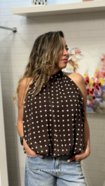 Blusa Polka Chic Chocolate
